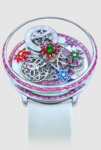 Review Jacob & Co fleurs de jardin WHITE GOLD AND PINK SAPPHIRES AF321.30.BA.AC.A Replica watch - Click Image to Close